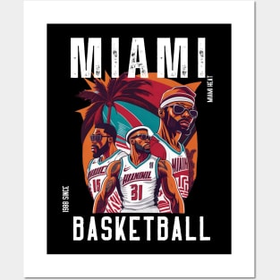 Miami heat basketball  vector graphic design Posters and Art